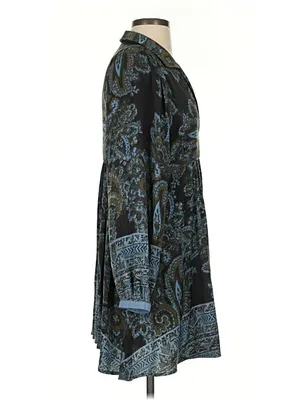 Free People Say You Love Me Paisley Silky Mini Tunic Dress S thumbnail 6