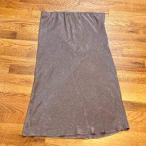 Bobeau Women’s XL Deep Taupe Satin Midi Skirt Cocktail Party Corporatecore New thumbnail 4