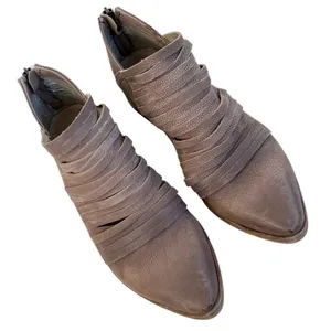 EUC Free People Leather Lost Valley Strappy Booties Size 7.5 thumbnail 3