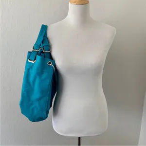 NWT Yoki Teal Vegan Leather Tassel 2-Way Slouchy Shoulder Bag thumbnail 7