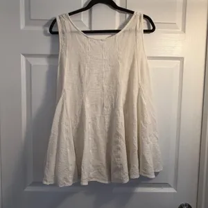 Free People romper ivory M Boho Flowy Gauze Summer Beach Casual thumbnail 2