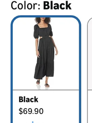 The Drop L Womens Anaya Square Neck Cut-Out Tiered Maxi Dress thumbnail 3