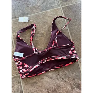 Offline By Aerie Goals Plunge Sports Bra Maplewood Size Small thumbnail 5