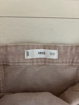 Mango beige denim top thumbnail 4