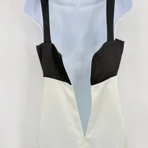Princess Polly Y2K Satiny Mini Dress Sz 4 Babydoll Quiet Luxury HOCO Colorblock thumbnail 8