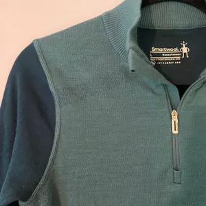 Smartwool Blue Quarter Zip Pullover Gorpcore Loungewear Wool Women's size Large thumbnail 4