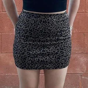 Brown Black Leopard Bodycon Mini Skirt thumbnail 3