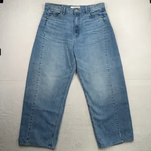 Mother Superior 34 The Half Pipe Flood Jeans Wide Leg Cropped in Material Girl thumbnail 4