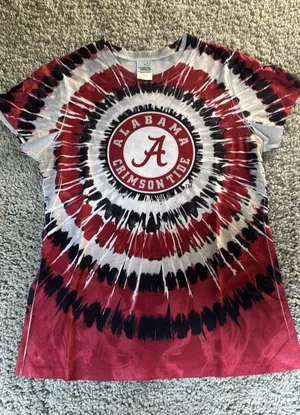 Large Alabama Crimson Tide NCAA Tie Dye Short Sleeve T-Shirt Graphic Tee thumbnail 1