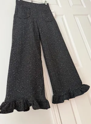 Anthropologie Maeve The Colette Crop Wide-Leg Pants: Tweed Edition, Size 26 thumbnail 12
