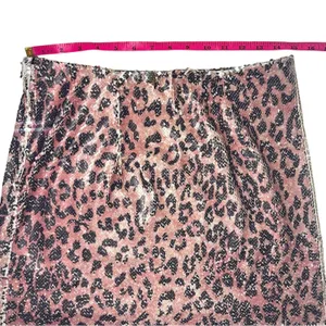 NWT Free People FP One Skinny | Reversible Sequins Mini Skirt Pink Cheetah 4 Y2K thumbnail 8