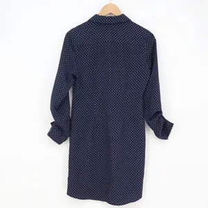 The Limited Shirt Dress Womens XS Navy Blue Geometric Print Roll Tab Excellent thumbnail 4