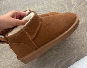 Dream Paris FuzzyClassic Mini Boot Splash-Proof Slip-On Suede Snow Boots thumbnail 7