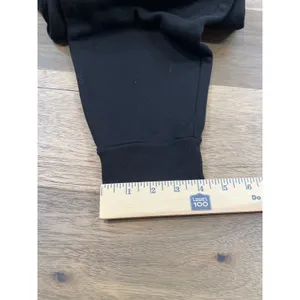 Zenana Black Fleece‑Lined Sweatpants Cotton Blend Size L Athleisure High Rise thumbnail 8