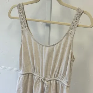 Princess Polly Oatmeal Beige Linen Blend Romper Sleeveless Braided Straps Size 4 thumbnail 3