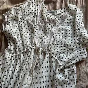 Source Unknown Vintage Polka Dot Lace Top / Mini Dress Size 24 corset flowy romantic boho thumbnail 2