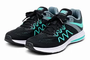 Nike Zoom winflo 3 black turquoise running sneakers women's 7.5 thumbnail 1