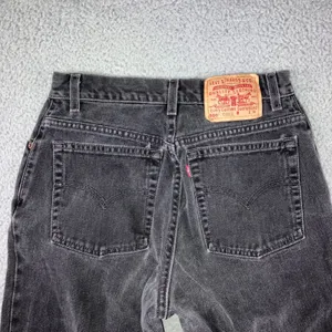 Levi's 550 Relaxed Fit Tapered Leg Jeans Black Denim Women 10 Made‎ in USA thumbnail 10