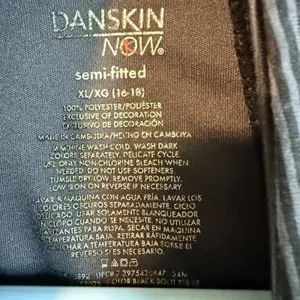 Danskin Now Performance Black Micro-Stripe Athletic Quarter‎ Zip XL Dri More thumbnail 3