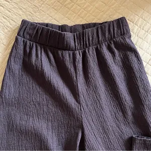 H&M Black Gauze Wide Leg Pants thumbnail 2