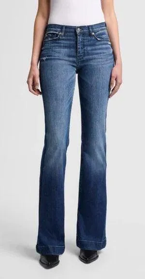 7 For All Mankind Dojo Flare Low Rise Jeans Size 26 thumbnail 1