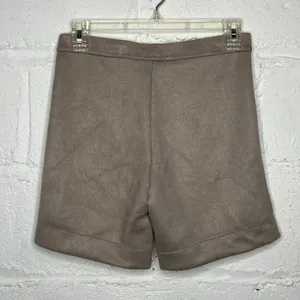Shan Women's Vegan Suede Bike Shorts Sahara Tan Size 4 Made in Canada‎ thumbnail 3