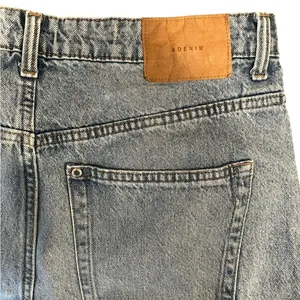 H&M &Denim Distressed Ultra High Waist 90’s Baggy Jeans Light Wash US 12/EU 44 thumbnail 5