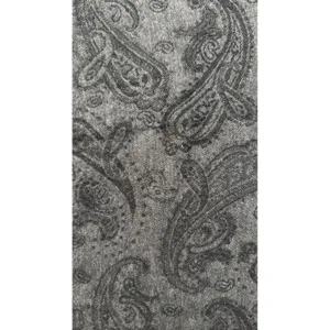 Cejon Made in Italy Charcoal Black Paisley Fringed Acrylic Scarf RN 98072 thumbnail 3