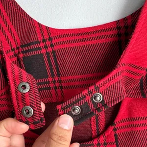 SO Vibrant Red and Black Checkered Mini Dress thumbnail 6