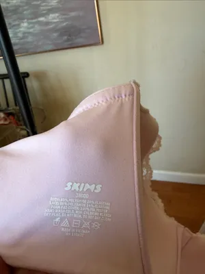 SKIMS FITS EVERYBODY LACE PUSH-UP BRA CHERRY BLOSSOM pink size 38DDD thumbnail 11
