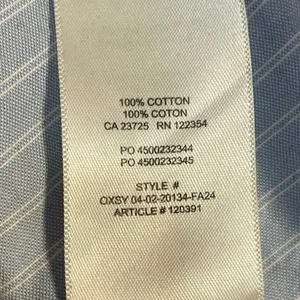 Aritzia Wilfred Blue Striped Long Sleeve Relaxed Curve Hem Button Down Shirt XS thumbnail 5