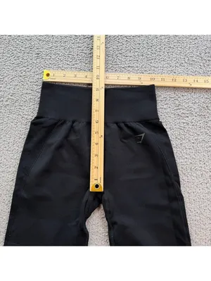 Gymshark Mesh Panel High-Waist Leggings Black Nylon Elastane XS Athletic Gym thumbnail 3