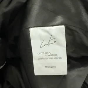 Black Faux Leather Moto Jacket | Zip Details | Size 8 thumbnail 3