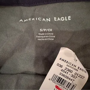 American Eagle Gray & Navy Blue Halter Neck Open Back‎ Tank Top Sz S NEW thumbnail 3