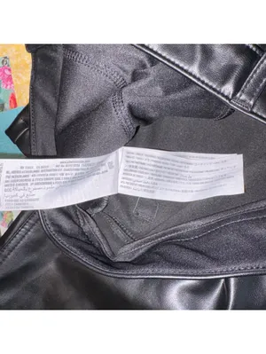 Abercrombie & Fitch 30/10L The '90s Straight Ultra High Rise Faux Leather Pants thumbnail 9