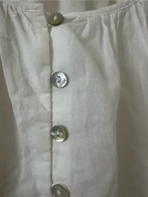 VELVET White Eyelet Romantic Feminine Puff-Sleeve Blouse Peasant Top L thumbnail 5