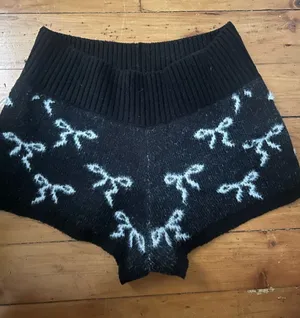 Urban outfitters out from under cozy up bow crochet shorts small thumbnail 1