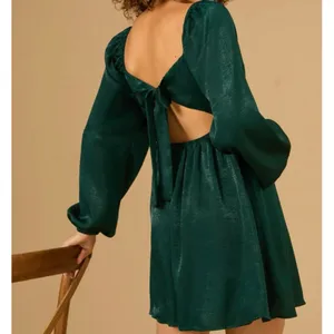 NEW Altar’d State Green Satin Holiday Dress Plus Size Medium NWT thumbnail 2