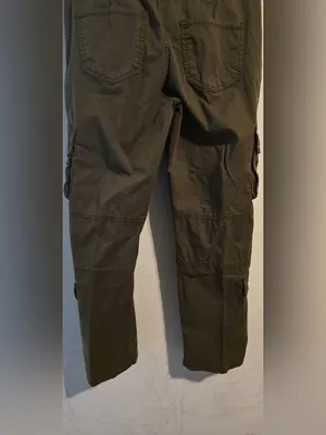 Love women s Olive Cargo Pants - Military Green Utility Style thumbnail 11