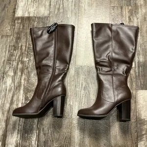 Style & Co Elegant Brown Knee-High Women's Boots Size 7W Extra Wide Calf thumbnail 8
