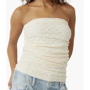 FP One By Free People Ona Ruched Cream Convertible Mini Skirt Shirt‎ Women's XS thumbnail 3