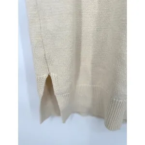 Polagram Sweater Knit Midi Dress Small Cream Boho Minimalist Neutral Classic thumbnail 3