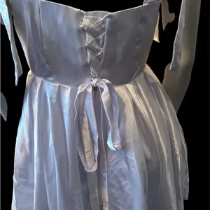 Elegant Satin Sweetheart Neckline Short Wedding Dress 10 White NWOT thumbnail 4
