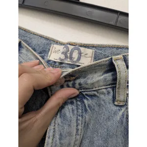 FREE PEOPLE Women's Jeans Boyfriend Distressed Button Fly Blue Acid Wash Size 30 thumbnail 6