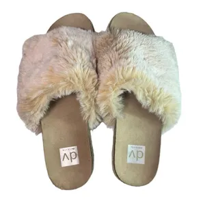 Dolce Slides vita ilenia platform fuzzy SLIPPER SLIDES size 10 NEUTRAL thumbnail 1