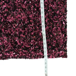 Rebecca Taylor‎ Midi Stretch Sequin Straight Skirt Size L Pink Purple Party thumbnail 6