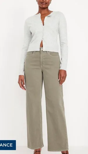 Olive Curve High Waisted Jeans thumbnail 1