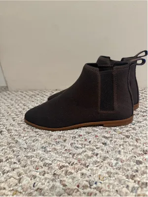 Rothy's Merino Ankle Boot Comfort Pull On Chelsea Brown Cocoa Boots- Size 10 thumbnail 5