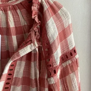 Free People Honey Grove Plaid Top Pink thumbnail 6