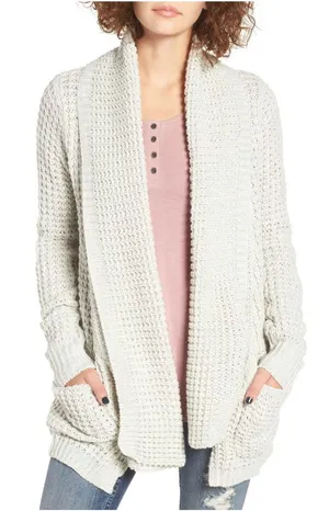 Ripcurl White Knit Cardigan sweater Size Small thumbnail 1